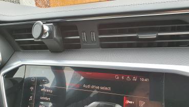 Preview: RS-Mount, fahrzeugspezifischer Handyhalter passend für Audi A6-A7-RS6-RS7 C8 ab Baujahr 2019, Made in Germany